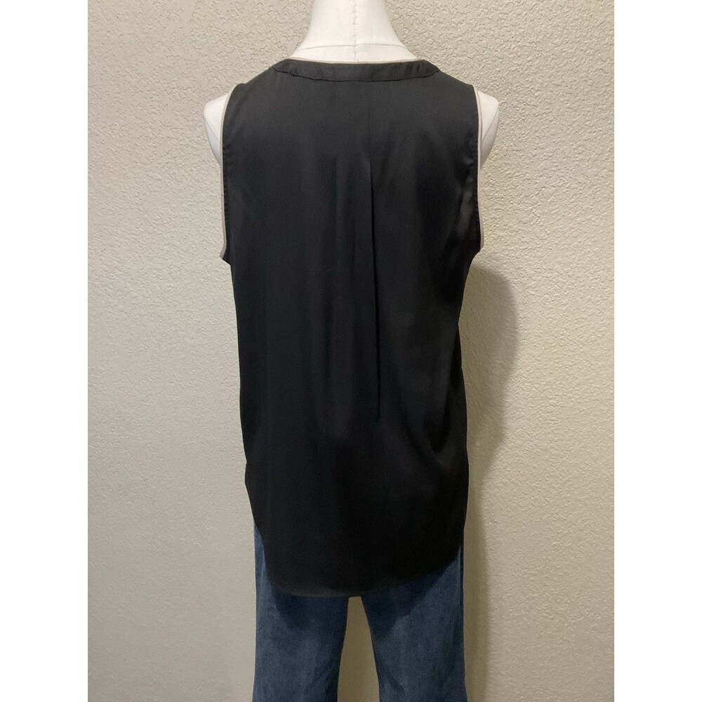 Ann Taylor, Women’s, Sleeveless Blouse, Split Neck, Black, Size: M - Picture 3 of 6